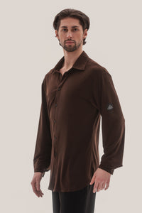 Men's Latin Shirt "Olexander" - White / XS
