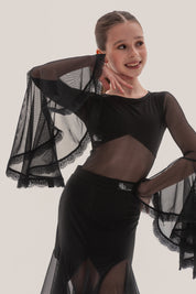 Leotard Lace Bell Sleeve