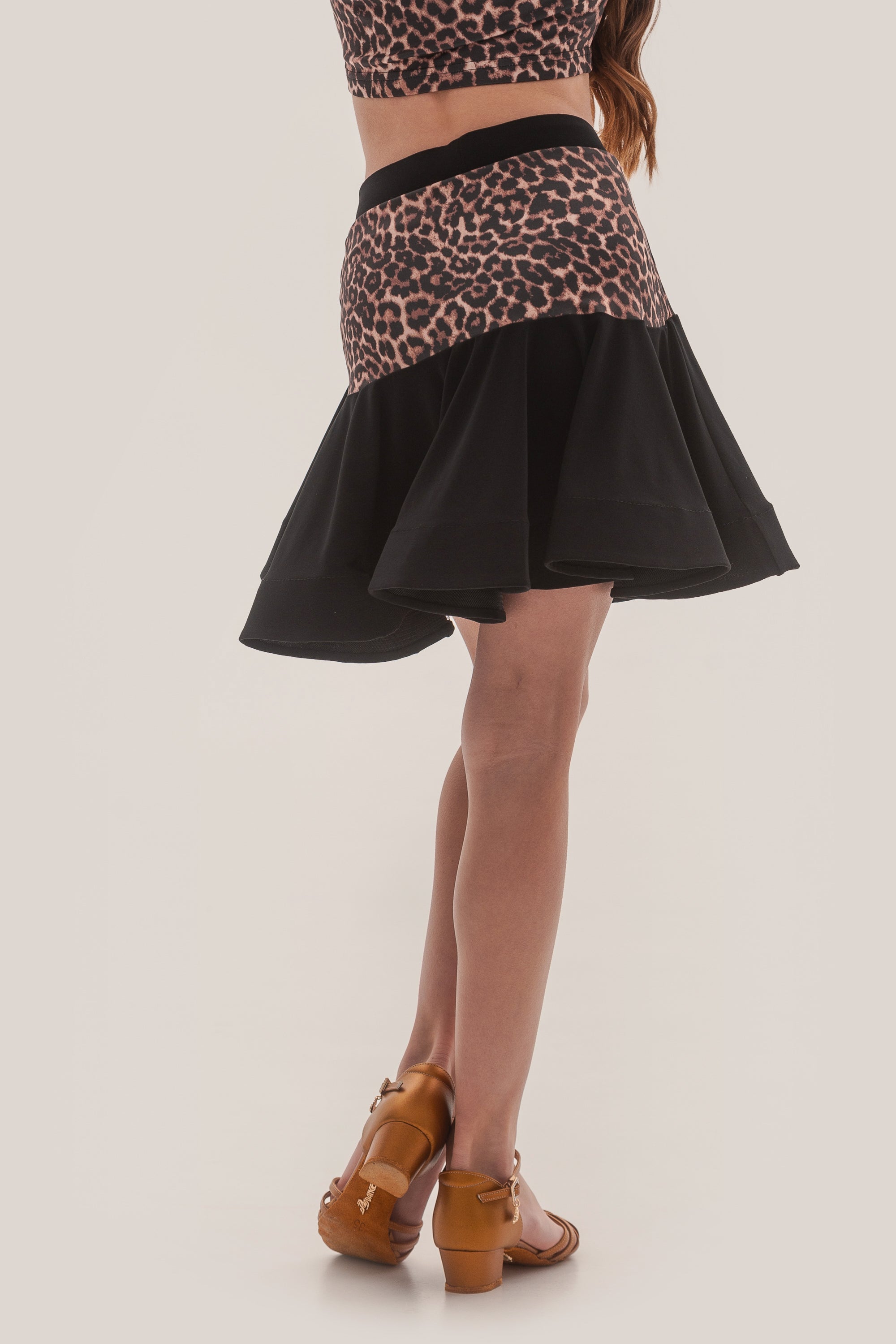 Flared Leopard Skirt