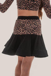 Flared Leopard Skirt