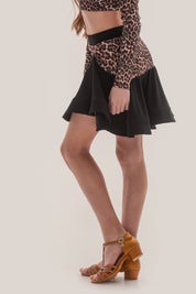 Flared Leopard Skirt