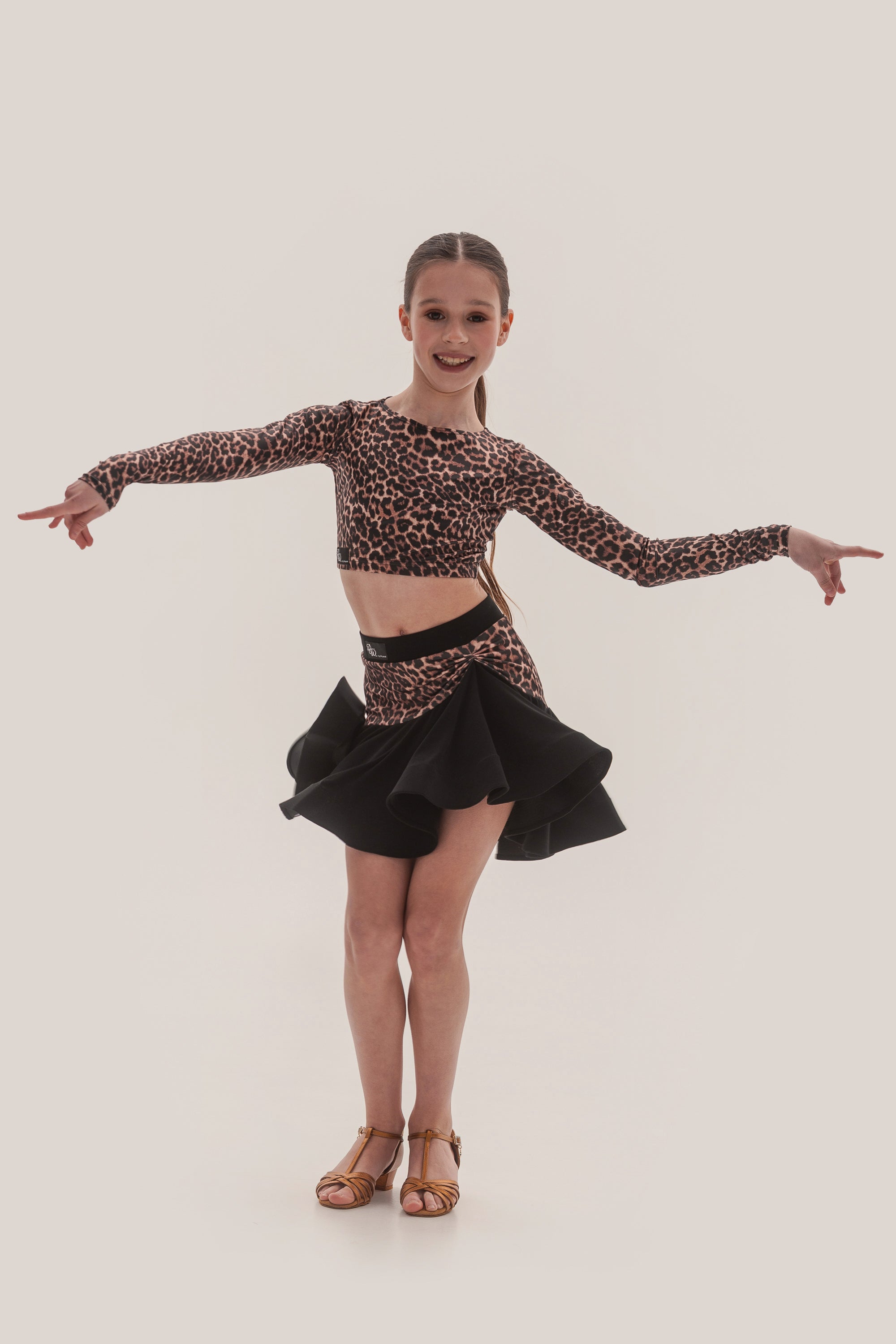 Flared Leopard Skirt