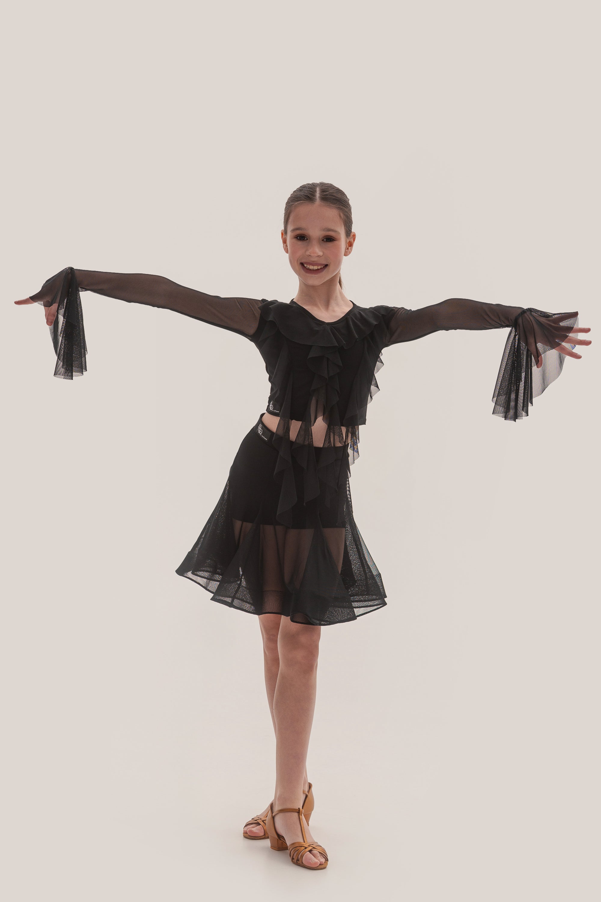 Top z Siateczkowymi Rękawami