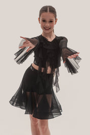 Top z Siateczkowymi Rękawami