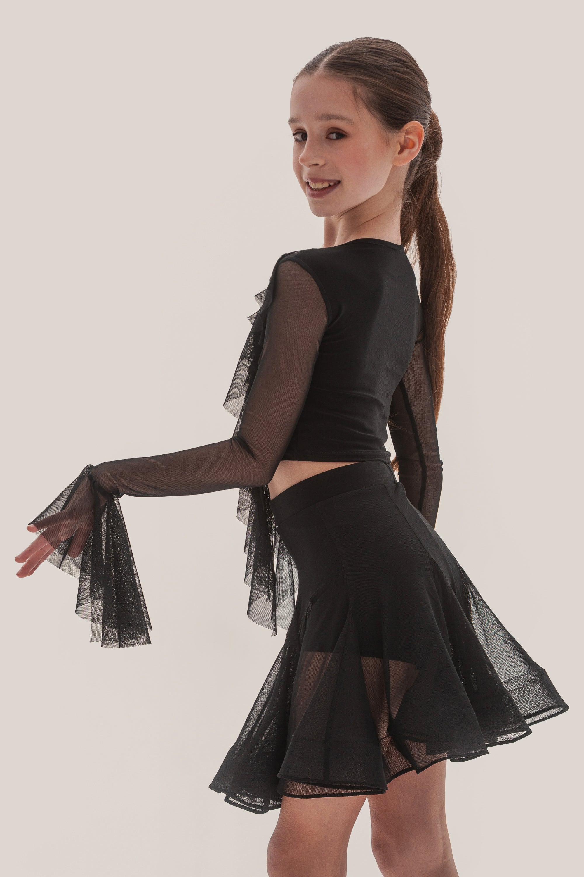 Top z Siateczkowymi Rękawami