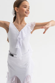 Leotard Cascade Ruffle