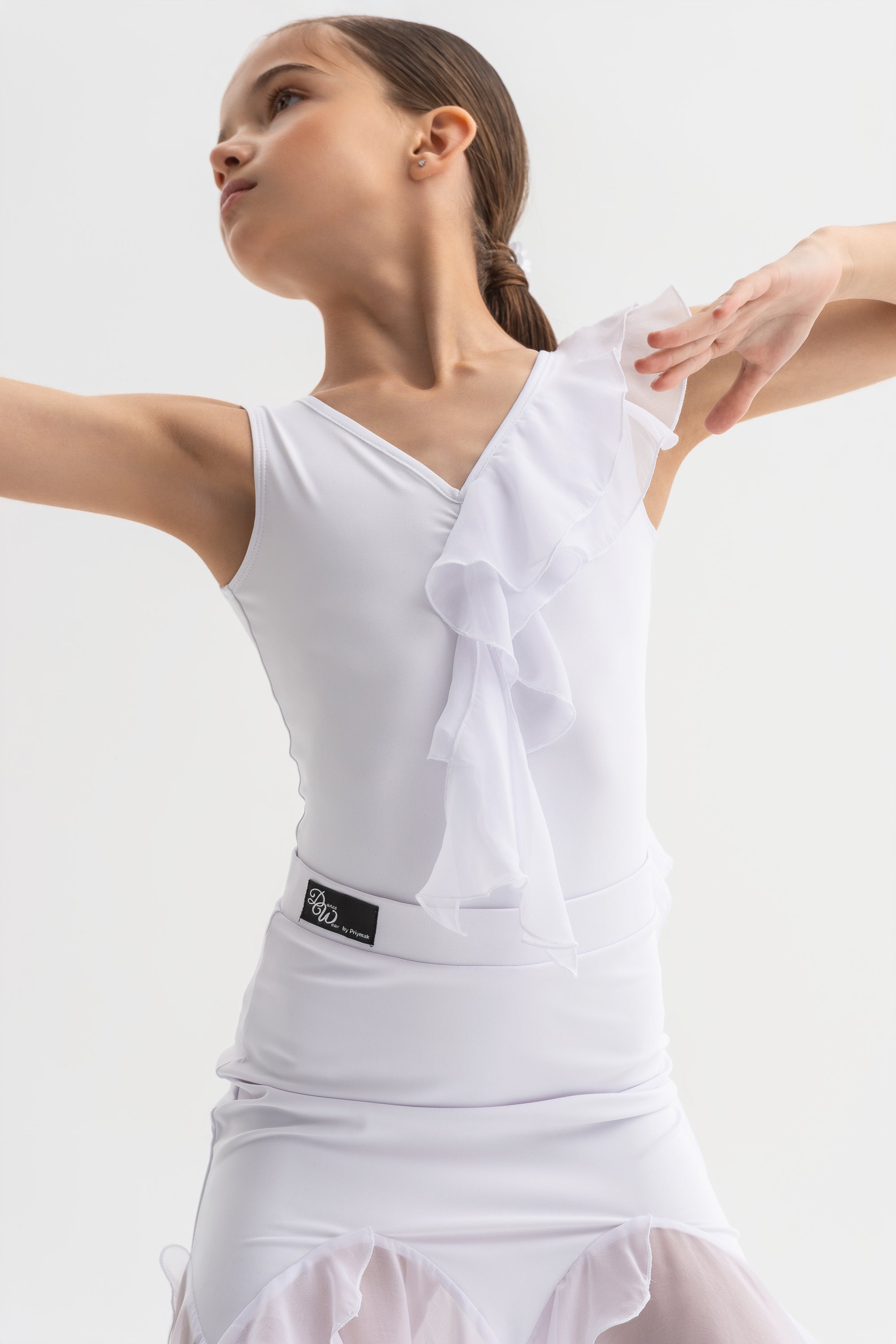 Leotard Cascade Ruffle