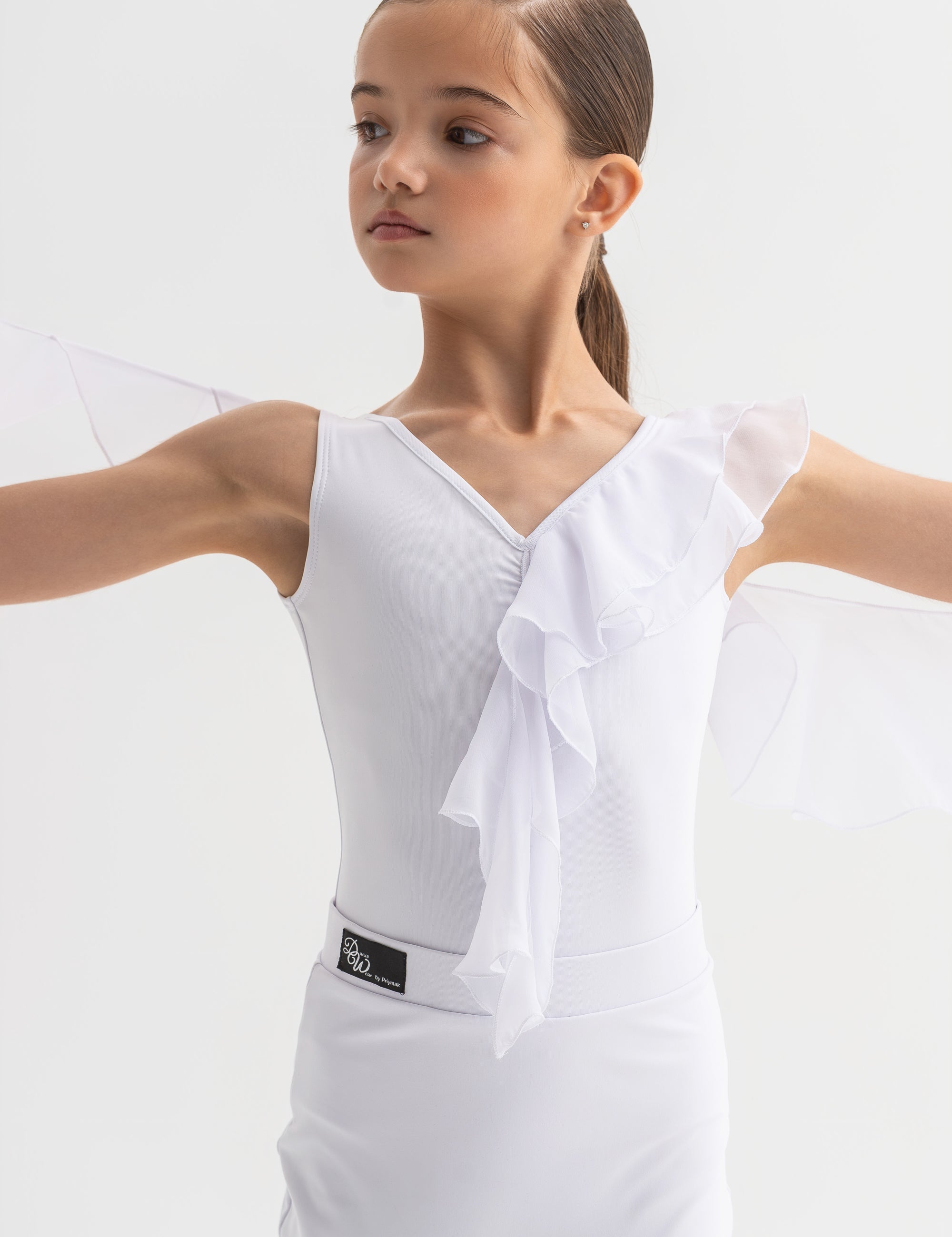 Leotard Cascade Ruffle