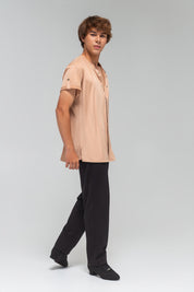 Men's Latin T-Shirt with Snap Buttons