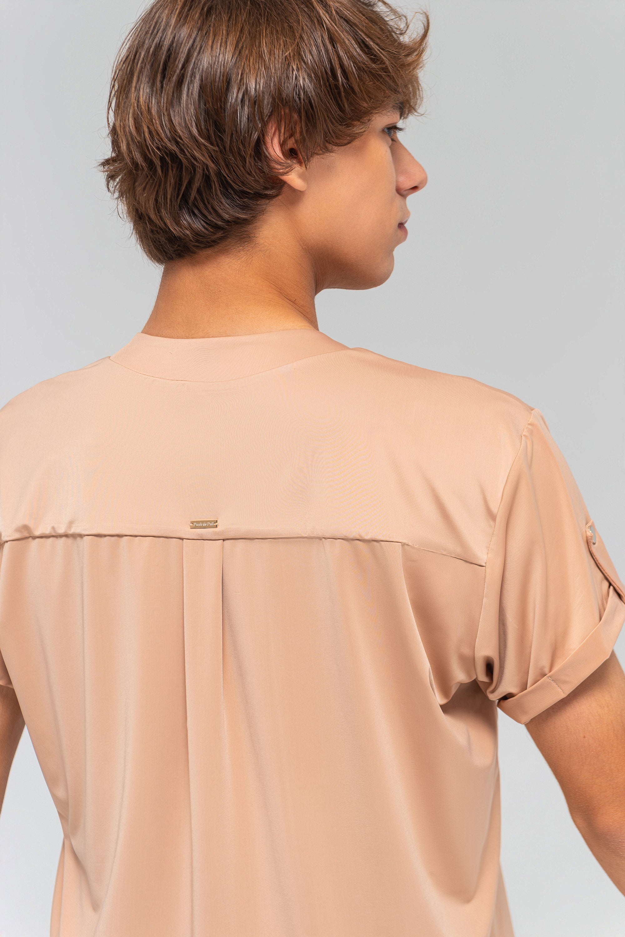 Men's Latin T-Shirt with Snap Buttons