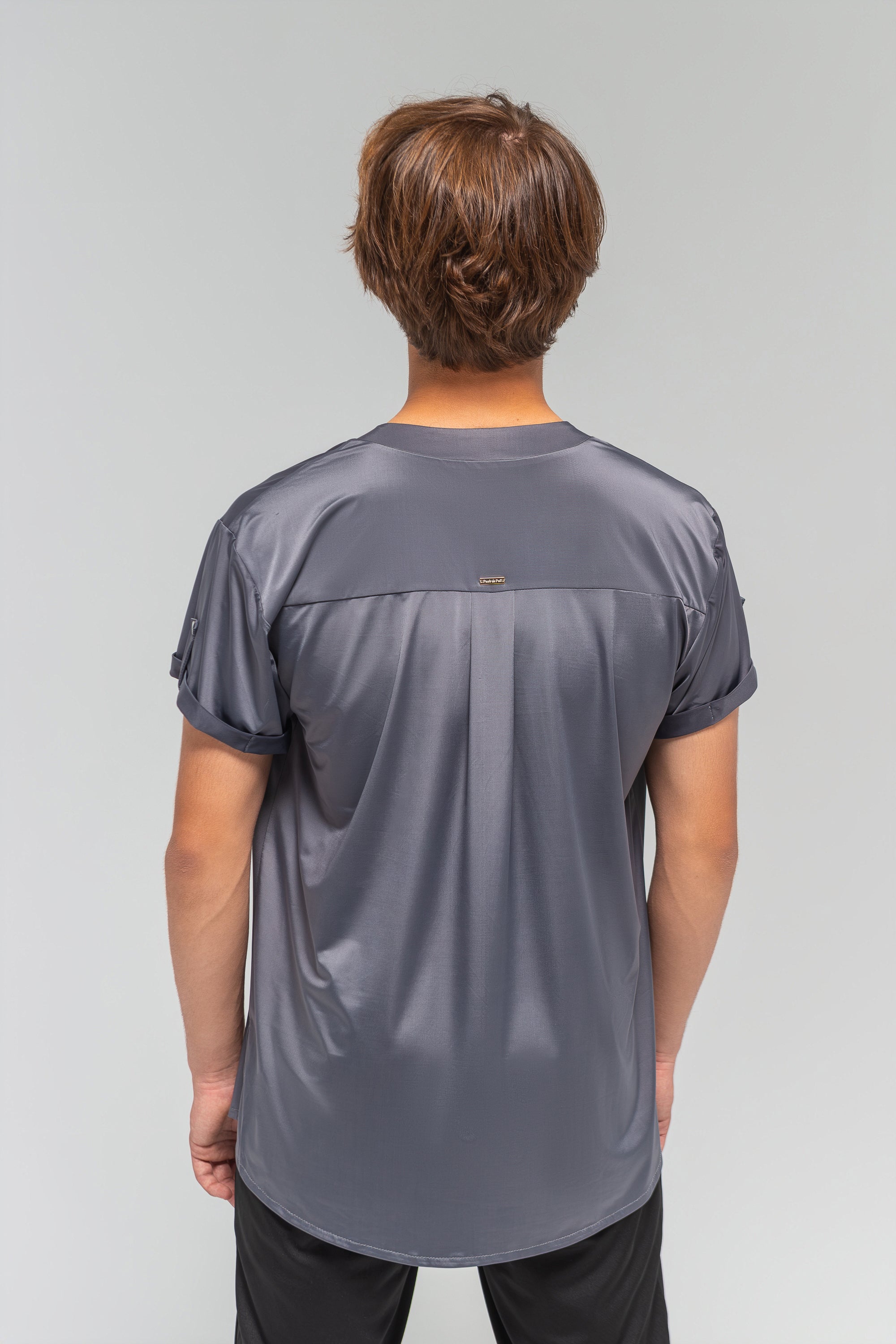 Men's Latin T-Shirt with Snap Buttons