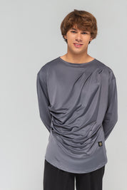 Men's Long sleeve with Draped Front