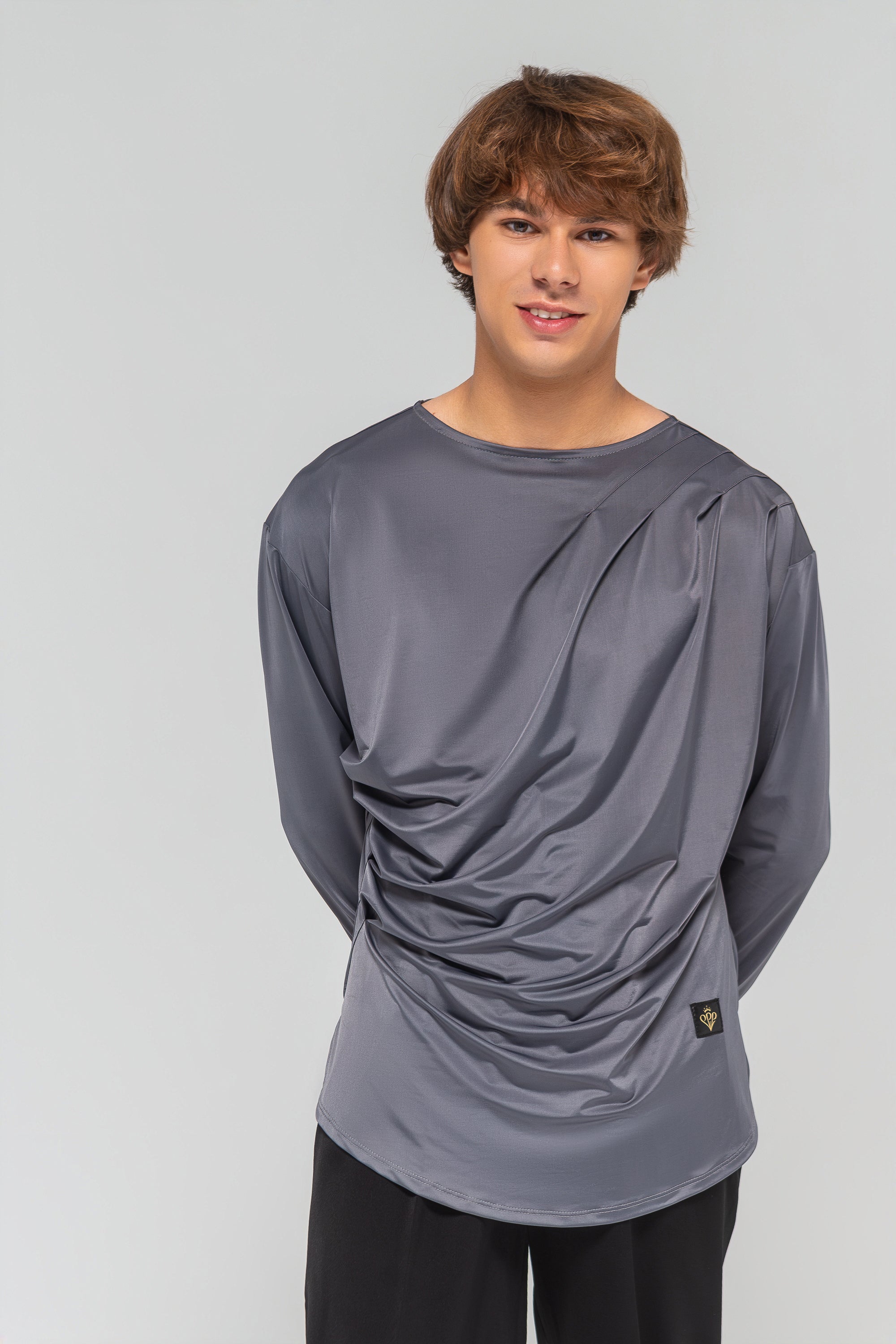 Men's Long sleeve with Draped Front