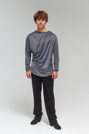 Men's Long sleeve with Draped Front