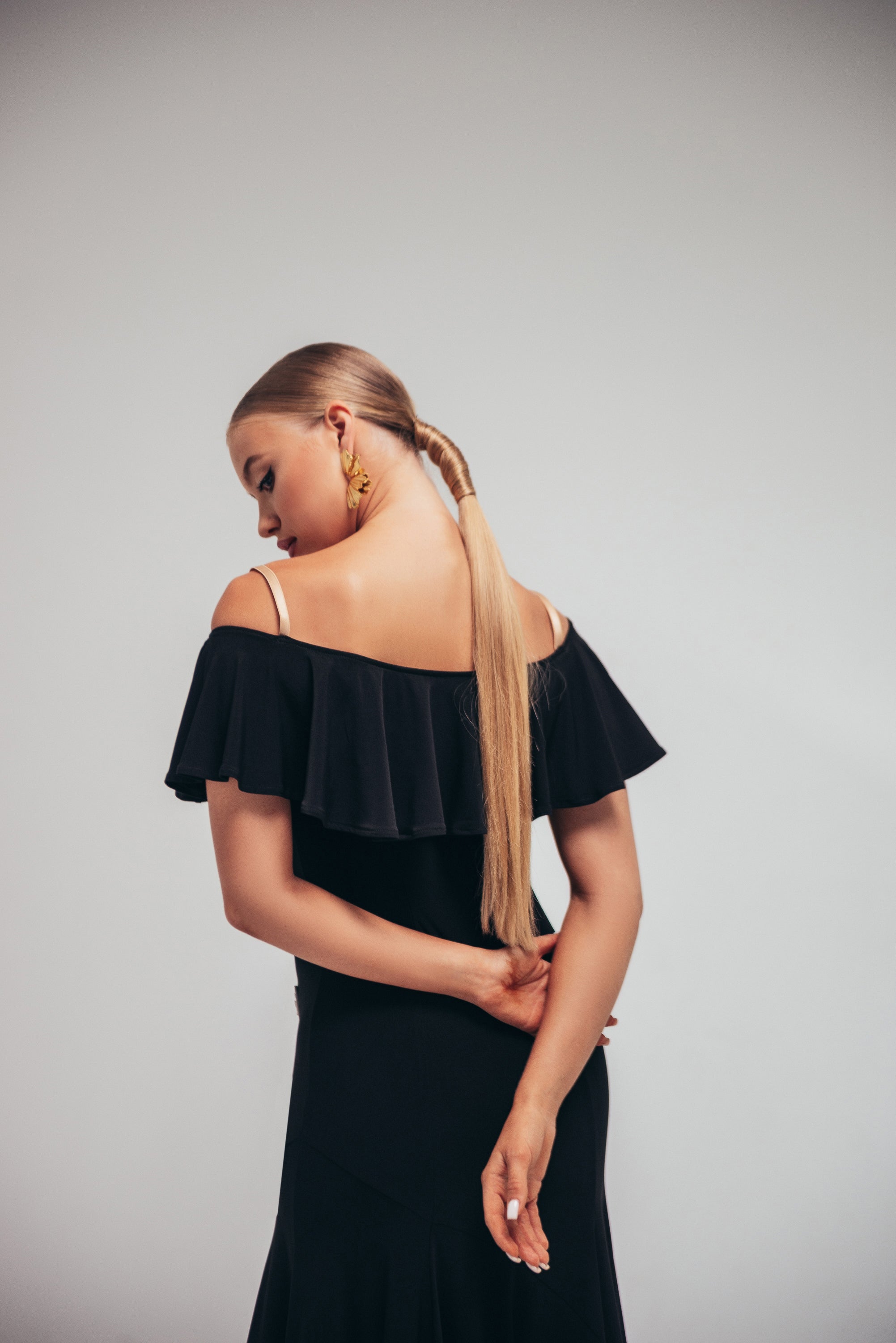 Off-Shoulder Ballroom Dress