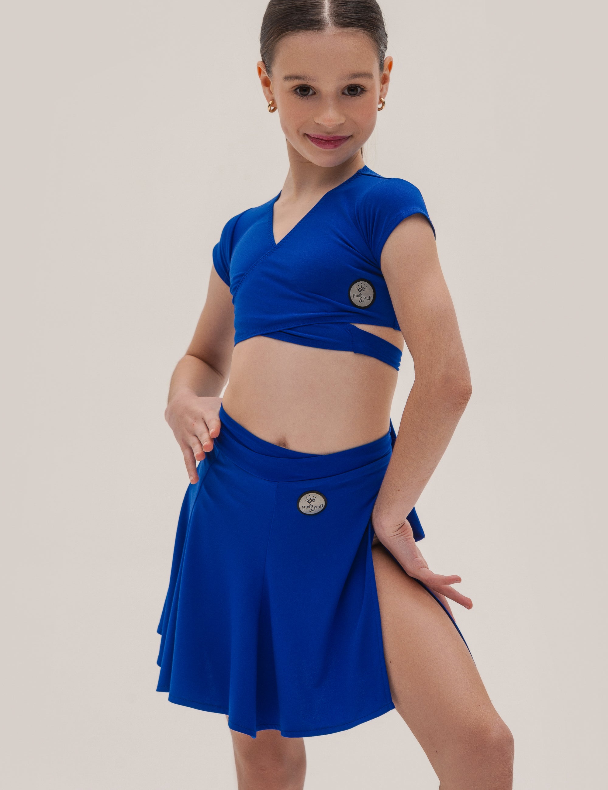 Girls Tie-Wrap Latin Skirt