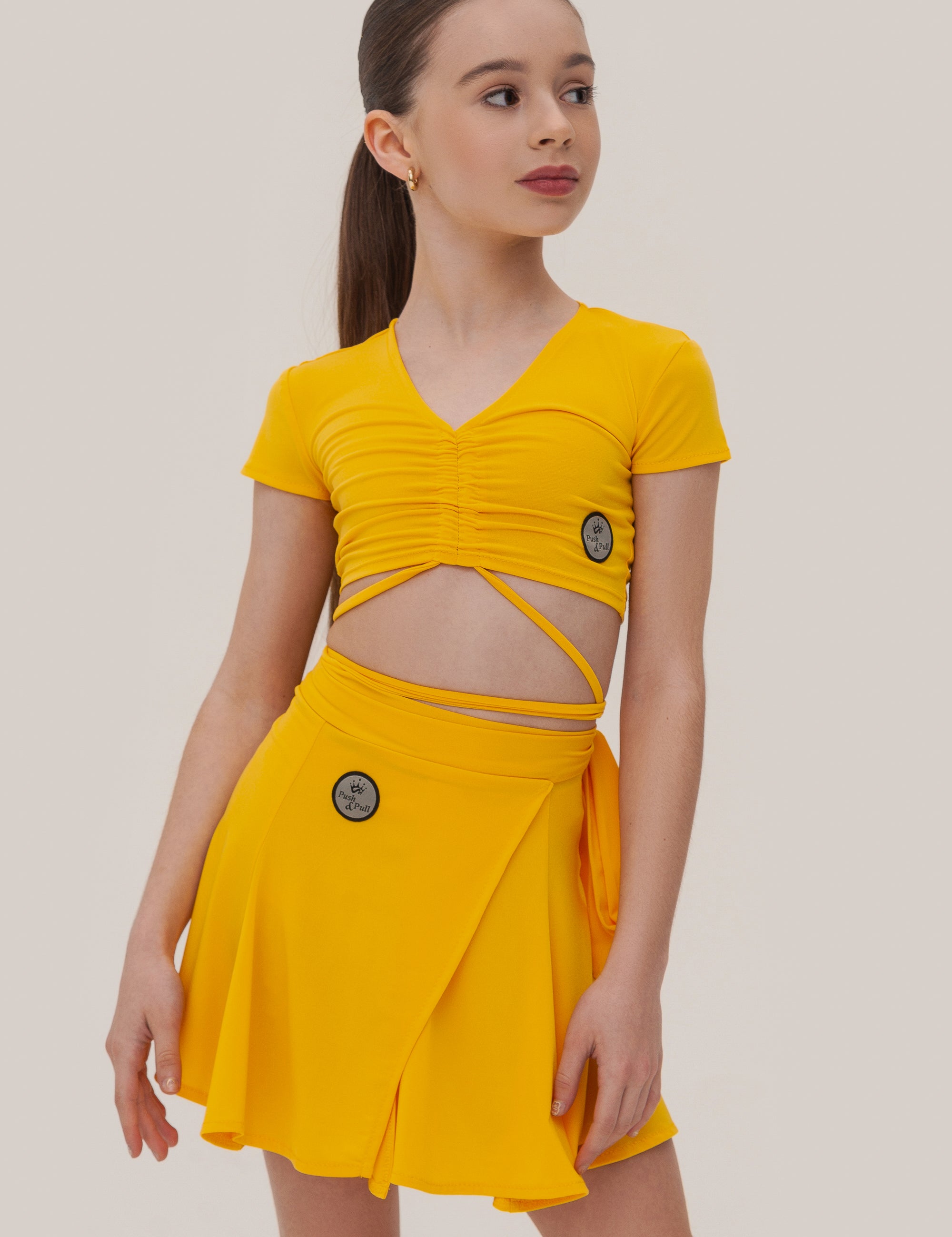 Girls Tie-Wrap Latin Skirt