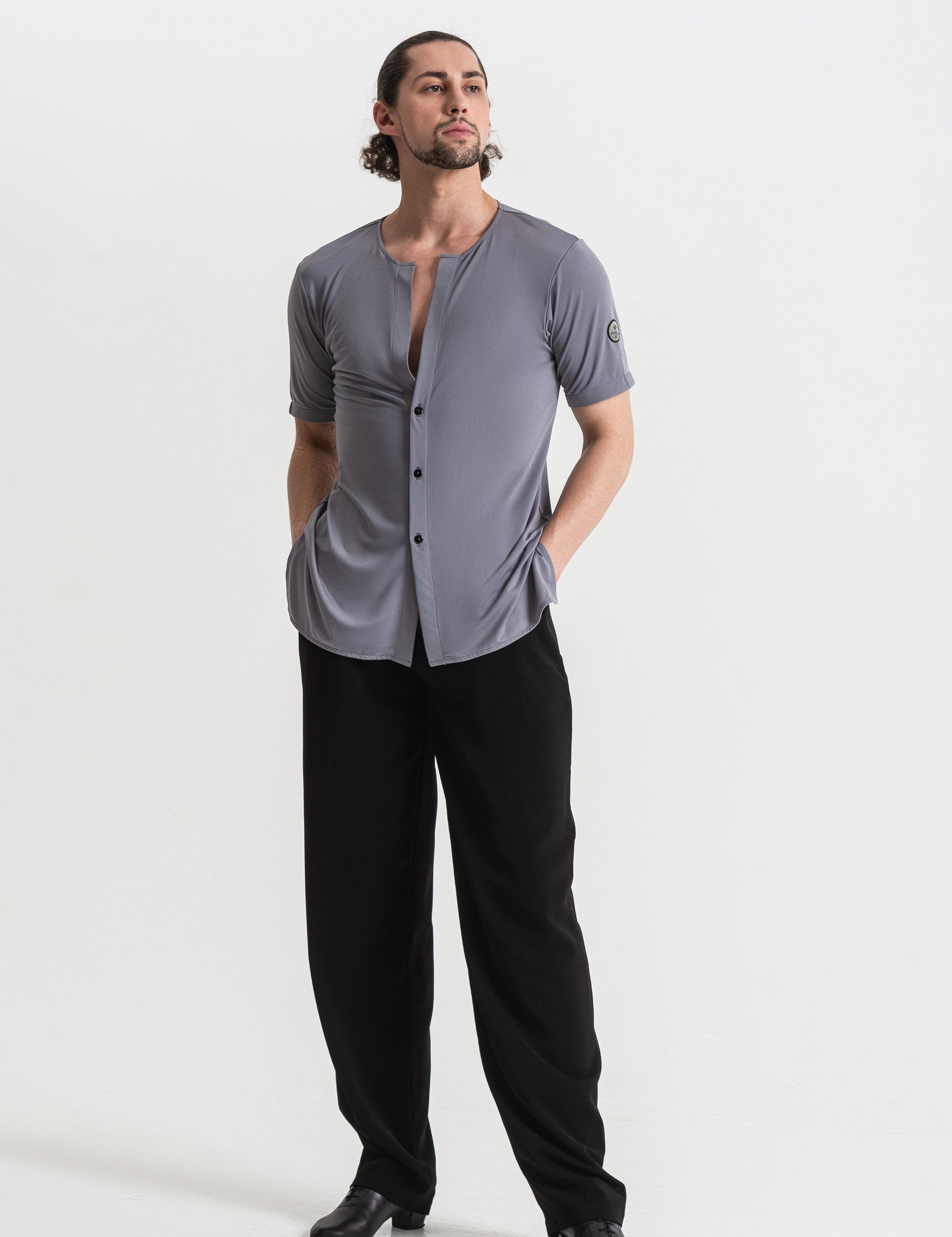 Men's Latin Shirt with Short Sleeves