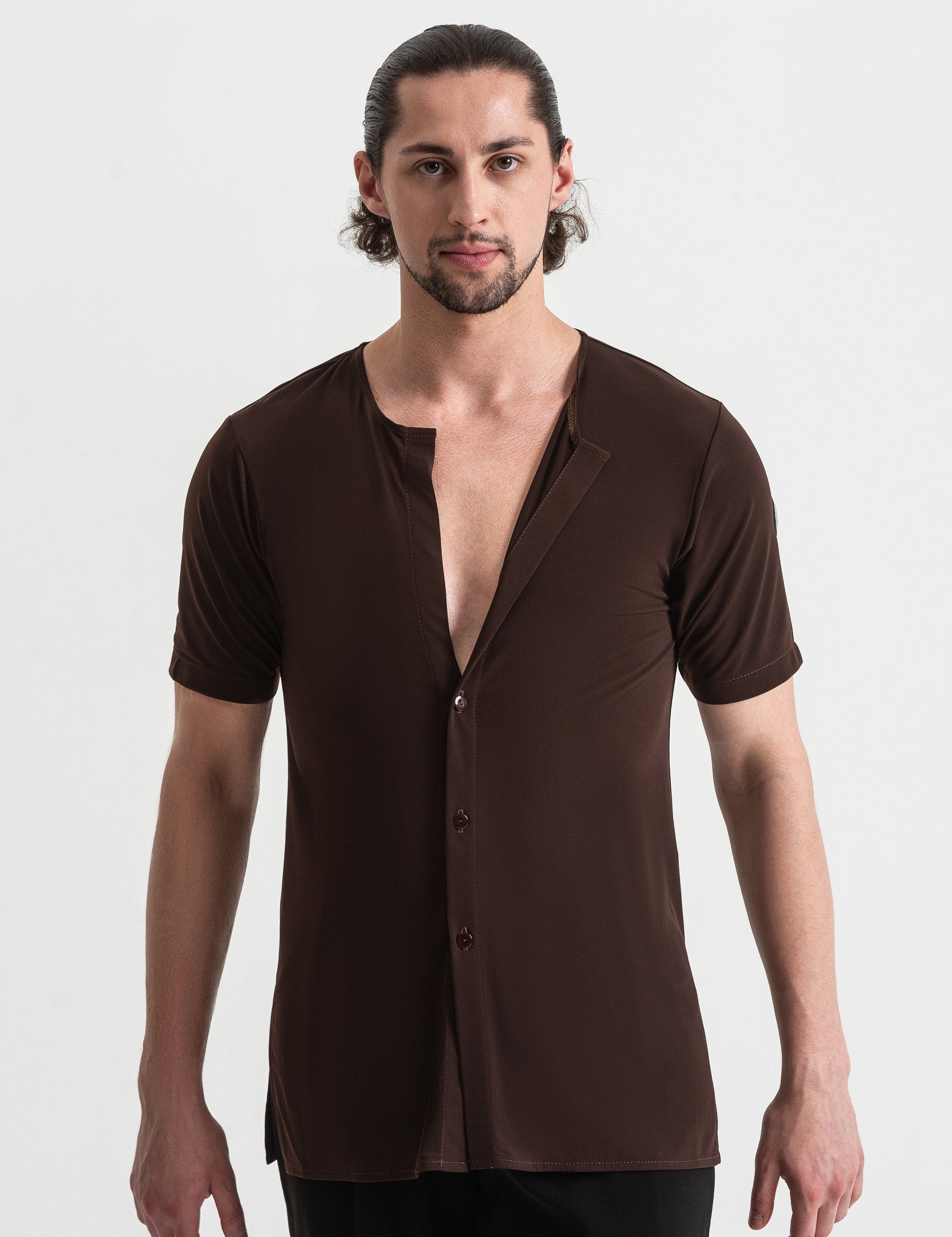 Men's Latin Shirt with Short Sleeves