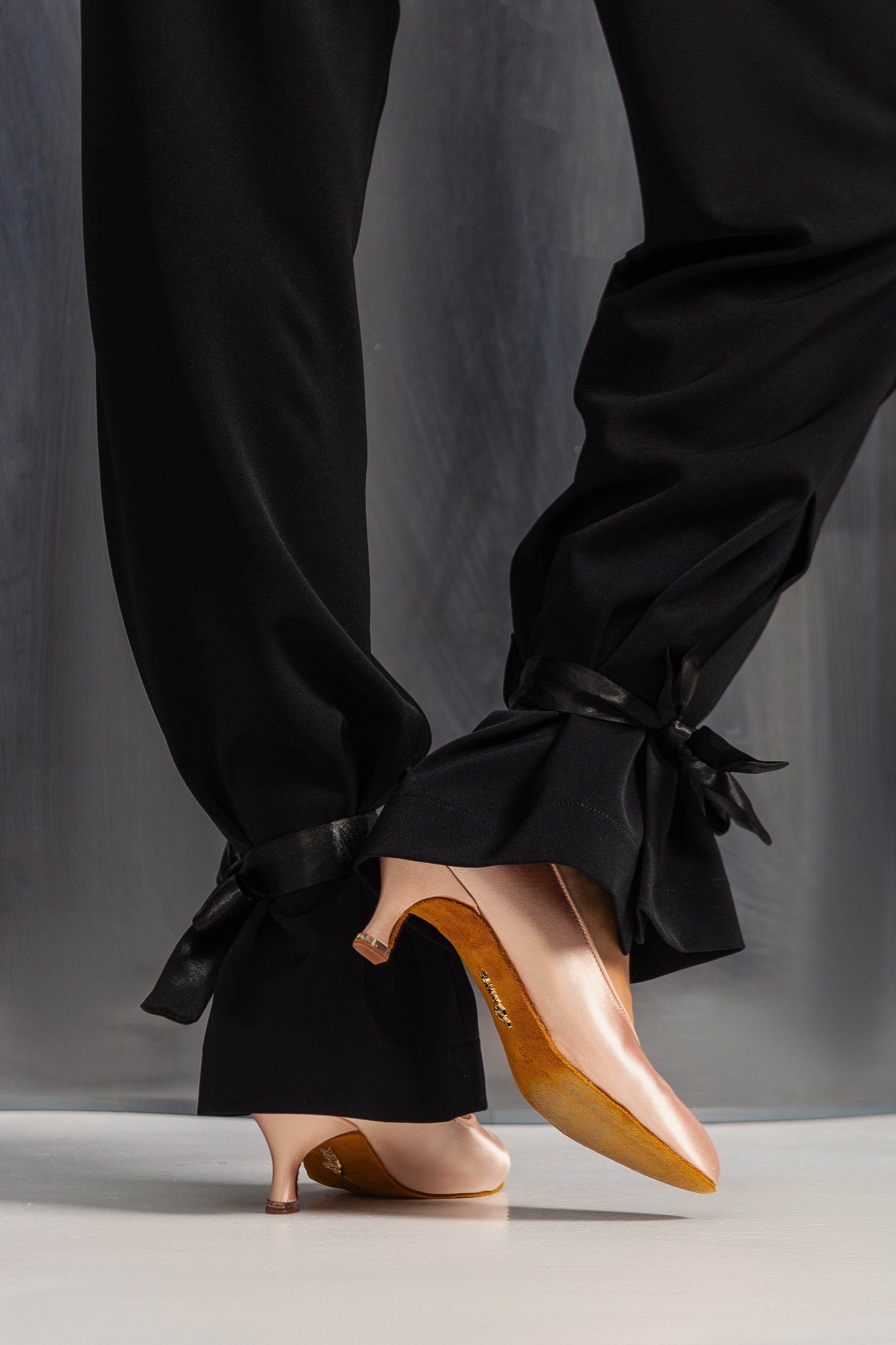 High-Waist Bow Ankle Trousers