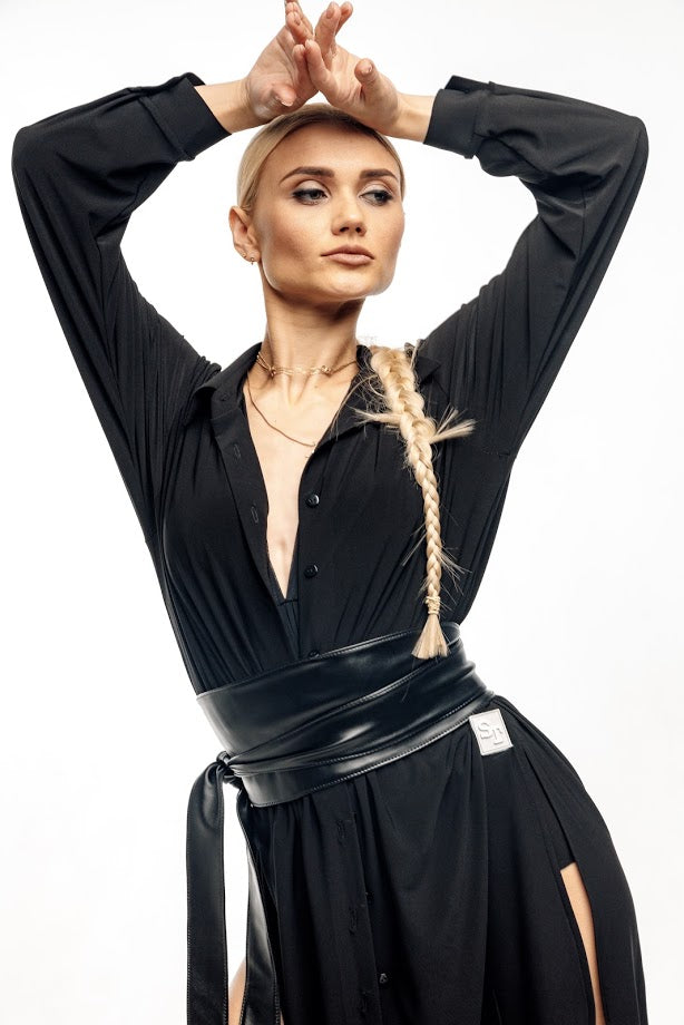 Obsidian Leather Belt