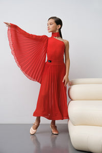 Euphoria Pleated Leotard - Red / 116