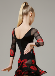 Danna Lips Long Raglan Sleeve Leotard