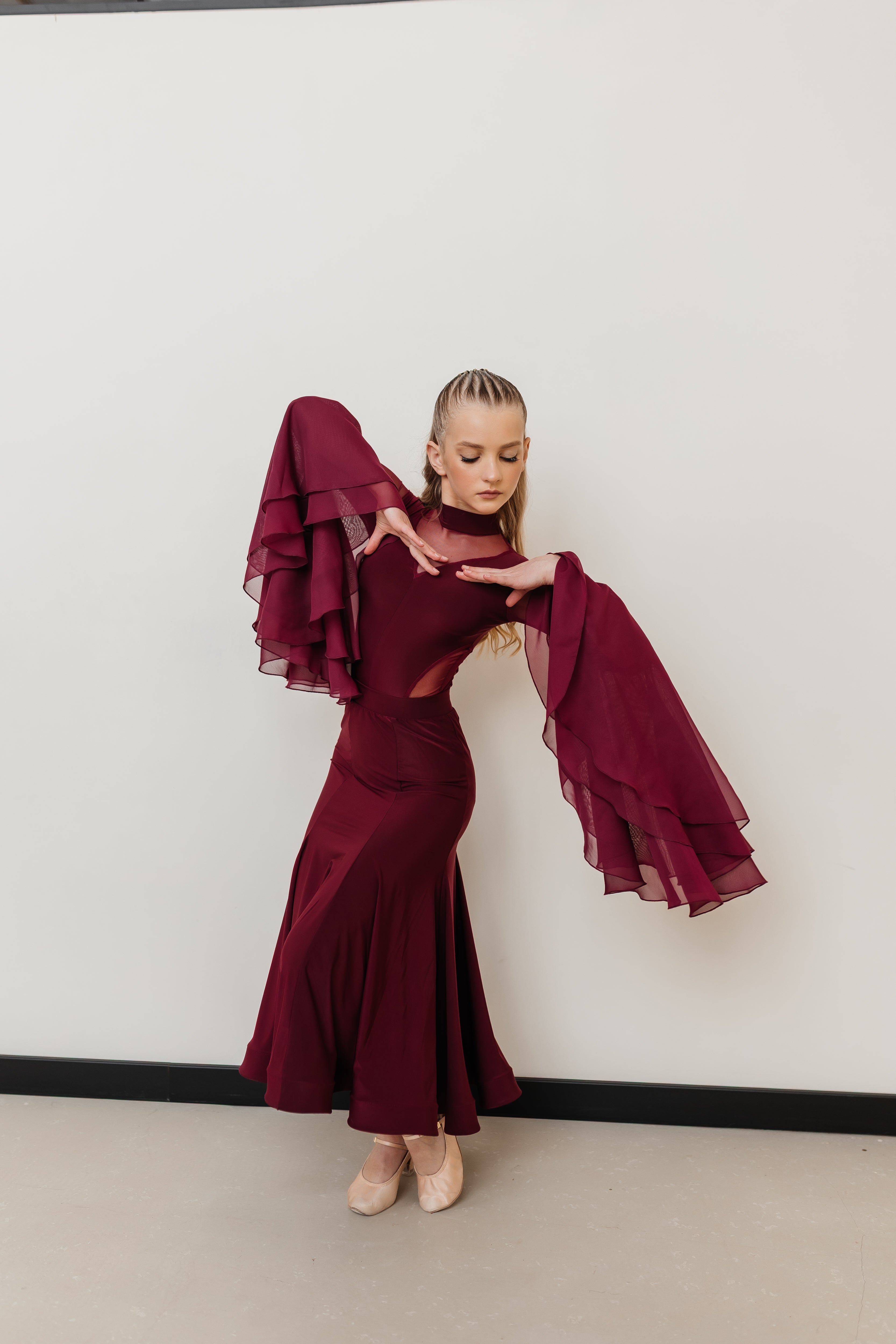 Leotard Chiffon Sleeves